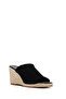 Women's Black Wedge Heeled Suede Leather Espadrille Slippers 25Sfd150510 - 7