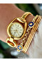 Full Steel Mesh Strap Gold Color VIP 5 Atm Wristwatch - 3