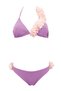Delilah L|p Floral Triangle Lilac Kids Bikini
