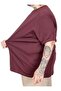 Plus Size Men's T-Shirt Crew Neck Basic 20031 Plum - 3