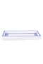 Hayda Blue White Wooden Serving Tray - 3