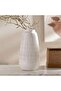 Reynolds Ceramic Ribbed Decor Vase 13x13x25.3cm - White
