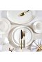 Weave Gala 64-piece New Bone China Dinner Set -white