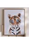 Tiger Cub Printed Canvas Wall Art 41x51cm - Brown - 6