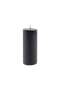 Majestic Led Real Wax Pillar Candle With Rustic Surface Dia7.5x17.5cm - Matt Black - 4