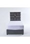 Elliana Single Bed Velvet Grey 90x200 Cm - 3