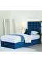 OLGA SINGLE BED VELVET BLUE 90X200 CM - 3