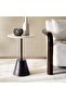 Clemo Accent Table Marble Medium - Black & White - 2