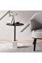 Zyth Accent Table Marble Large - Black & White - 2