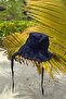 Bucket Hat with Tie Detail - Navy Blue