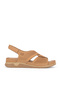 , Women's Genuine Leather Sandals 1611008Zm27 Tan - 3