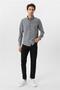 Square Cuff Slimfit Plain Shirt - 3