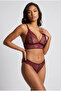 Bordo Lace Capless Bustier Panty Set