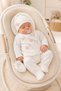 Cotton Embroidered Baby Girl Hospital Discharge Set – Cotton, Soft and Elegant Design, 0-3 Months, Boxed - 3