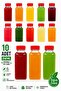 Cornered Zemzem School Picnic Juice Smoothie Detox Ginger Plastic Empty Pet Beverage Bottle Leakproof