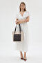 Tote Canvas-Genuine Leather Women Shopping Handle and Shoulder Bag