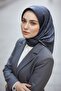 100% حرير مزخرف بنمط مونوغرام أسود اللون 90x90 وشاح طريقة الخياطة: خياطة يدوية - 4