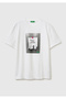 Men's White 100% Cotton Regular Fit Graphic Printed T-Shirt