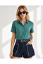 Women's Petrol Green Bat Viscose Shirt GML-19000617 - 3