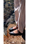 Women's Light Sole Ballerinas with Window and Straps on the Sides