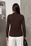Women's Blouse Stoned Draped Long Sleeve Sandy Fabric Short Stylish Blouse - 5