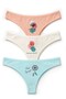 Women's Panties 3-Piece Printed Brazilian (96% Cotton - 4% Elastane)
