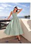 Women's Polka Dot Patterned Long Strap Dress