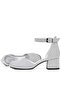 Merida Silver Glitter Thick Heeled Girl's Heeled Shoes - 8