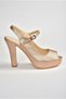 Bronze Platform Heeled Women's Evening Dress Shoes M348007009 - 6