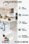 Glossy White Adhesive Kitchen Cabinet and Furniture Covering Foil 75 cm X 5 Meters