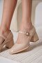 Nude Patent Leather Women's Heeled Shoes Tr18Ms08B - 4
