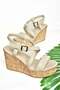 S996054409 Beige Wedge Heeled Women's Shoes - 6