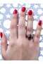 Natural Stone Amethyst Natural Stone Antique Model Women's Adjustable Ring Euy78Amt - 3