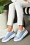 P848231410 Blue/White Women's Sports Shoes Sneakers - 2