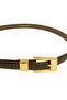 Women's Black Crocodile Patterned Gold Buckle Stylish Belt, Matching with Trousers, Dresses, and Jackets - 3