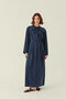 Lace Piece Tensel Dress Navy Blue - 5