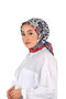 وشاح حريري بنمط توليب من البلاط الأحمر - 2