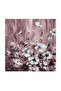 Anemone Patterned Dried Rose Silk Handkerchief