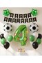 Football Match Concept Green Number 4 Years Balloon Football Concept Green Party Birthday Balloon Set