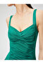 Basic Swimsuit Draped Thick Straps Covered - 5