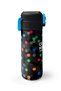 Kids Black Colored Honeycomb Patterned Steel Thermos with Straw and Direct Drinking Feature 500 ml 38110 - 5