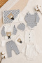 11 Pieces Organic Luxury Anti Allergic Hospital Discharge Set Bodysuit Set Newborn Outfit 11 Pieces 10 Pieces - 2