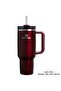 Quencher ®   H2.0 Fluted Tumbler Thermos Cup with Straw 1,18L Flask with Straw Bordo - 4