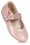 Cerry Vakko Velcro Girl's Stone Ballerina Shoes