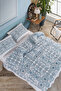 Maya blue cotton ranforce double duvet cover set - 2