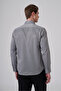 Men's Gray Polyester Trend Slim Fit Full Italian Collar Shirt - 5