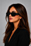 Black Retro Rectangular Model Diamond Cut Shank Sunglasses - 2