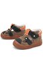 Genuine Leather Sand Color Velcro Baby Sandals - 5