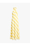 X Şahika Ercümen - Viscose Salda Fabric Halter Neck Striped Halter Neck Midi Flared Dress - 3
