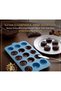 15-Compartment Flower and Spiral Themed Silicone Chocolate and Ice Mold